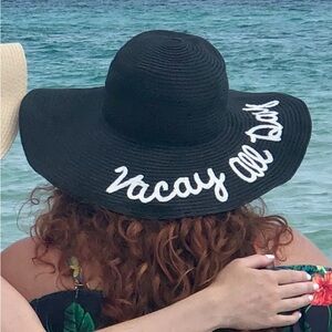 Black Straw Hat - Vacay All Day